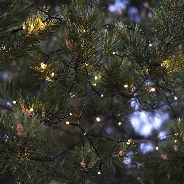 Гирлянда &laquo;Нить&raquo; 20 м, IP44, тёмная нить, 200 LED, свечение тёплое белое, 8 режимов, 220 В