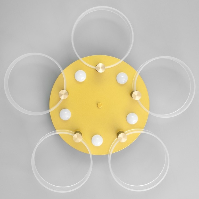 Люстра "Кворум" LED 48Вт 3000-6000К золото 50х50х10см