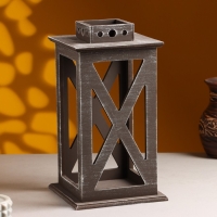 Кашпо деревянное "Фонарь. Прованс" 17х17х31 см Коричневый Кашпо деревянное "Фонарь. Прованс" 17х17х31 см Коричневый