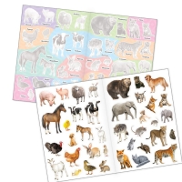 Наклейки многоразовые &laquo;Мамы и малыши&raquo;, формат А4