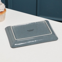 Блюдо фарфоровое Pearl, 18&times;13 см, синее