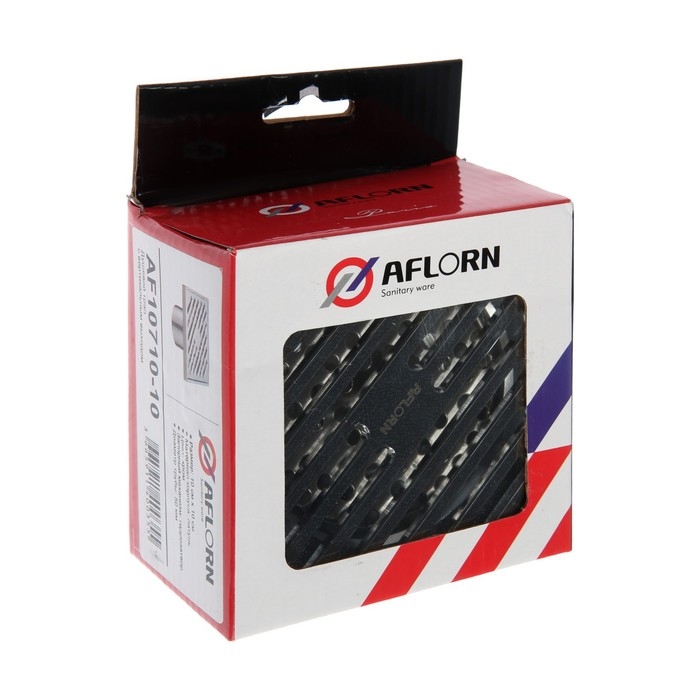 Трап AFLORN AF10710-10, d=50 мм, вертикальный, 100х100 мм, латунь, хром Трап AFLORN AF10710-10, d=50 мм, вертикальный, 100х100 мм, латунь, хром