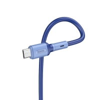 Кабель Hoco X65, microUSB - USB, 2.4 А, 1 м, TPE оплетка, синий Кабель Hoco X65, microUSB - USB, 2.4 А, 1 м, TPE оплетка, синий