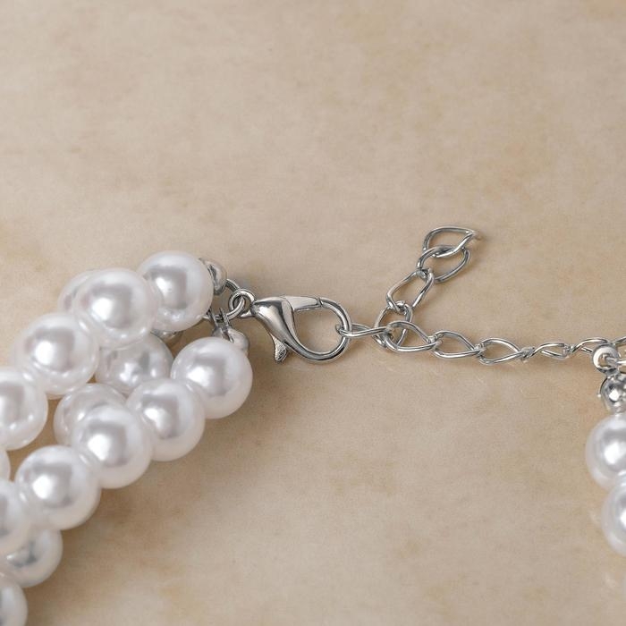 Колье с жемчугом &laquo;Диана&raquo;, 4 нити, d=0,8, цвет белый, 40 см