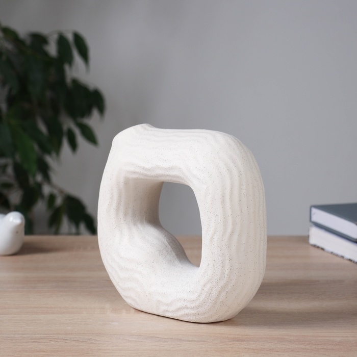 Ваза керамика настольная Ваза керамика настольная "Ласло" d-3см, 18,5х19,5 см, белый