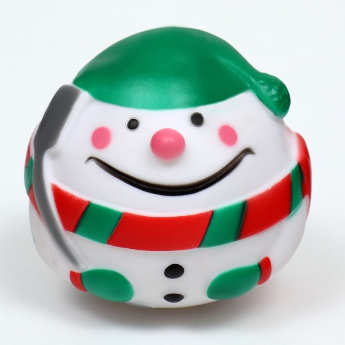 Шар пищащий для собак Шар пищащий для собак "Весёлый снеговик", виниловый, 8,5 х 8 см