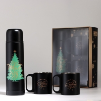 Новый год. Новогодний набор &laquo;Пусть всё сбудется&raquo;, термос 500 мл, кружка 2 шт