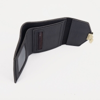 Кошелёк женский на кнопке, цвет чёрный Кошелёк женский на кнопке, цвет чёрный