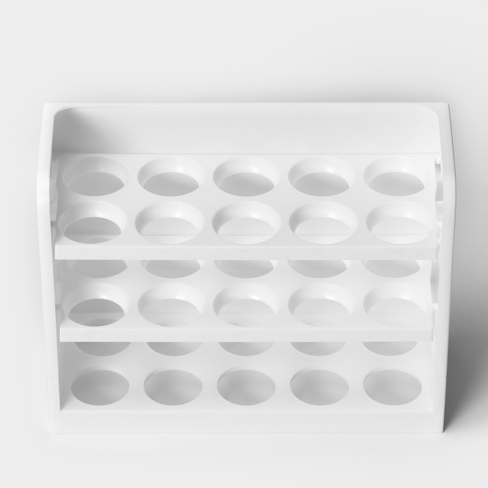 Контейнер для яиц, 30 ячеек, 25&times;10&times;19.5 см, цвет белый