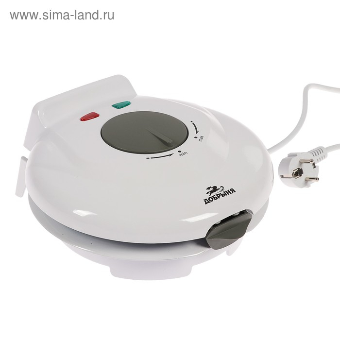 Электровафельница Электровафельница "Добрыня" DO-2105, 1200 Вт, тонкие вафли, антипригарное покрытие, белая