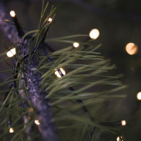 Гирлянда &laquo;Нить&raquo; 10 м, IP44, УМС, тёмная нить, 72 SMD-LED, свечение тёплое белое, 220 В