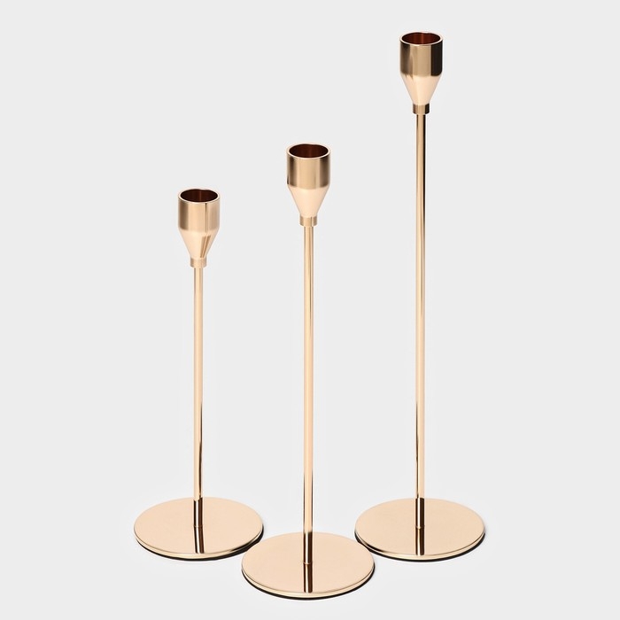 Набор подсвечников Набор подсвечников "Классика" 3 шт 22,5/27/32,5х8см