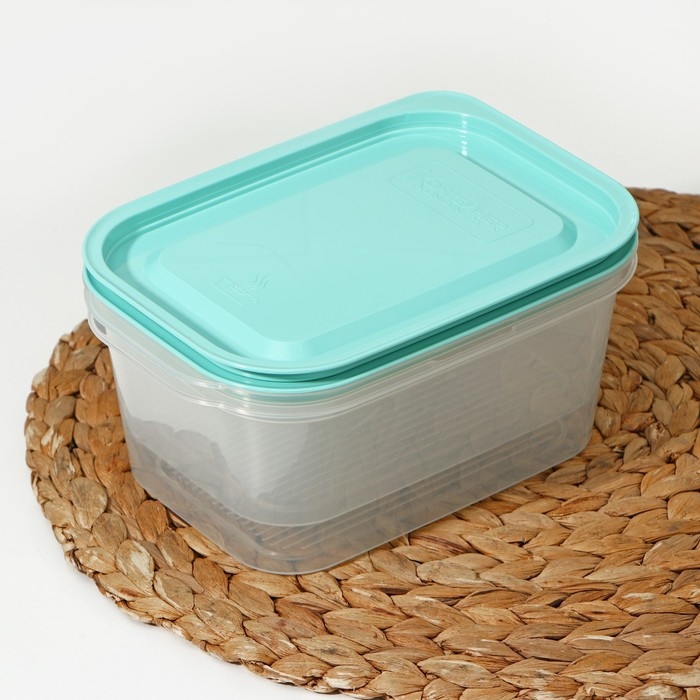 Набор пищевых контейнеров с паровыпуском, 2 шт: 1,1 л, 1,25 л, цвет микс