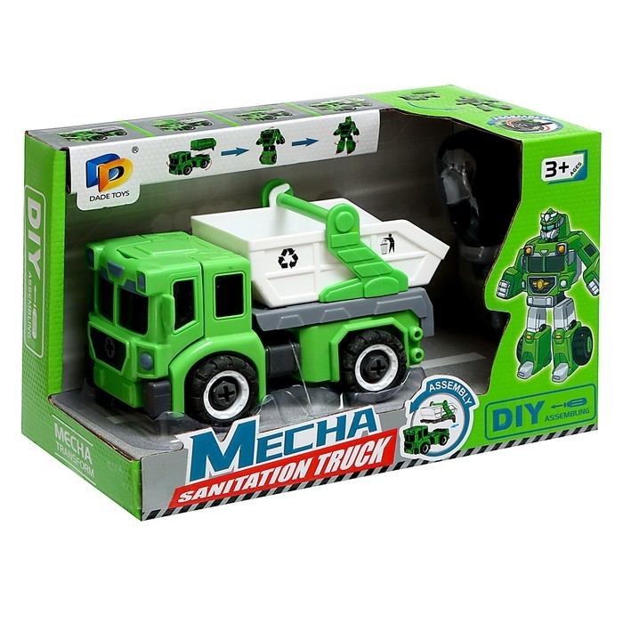 Конструктор винтовой &laquo;Мусоровоз&raquo;, 2 в 1 робот-машина