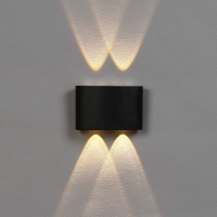 Светильник фасадный &laquo;Полусфера&raquo;, FSD-073, 4 Вт, 3000К, 2 луча, IP65, 220 В, пластик, черный   100842