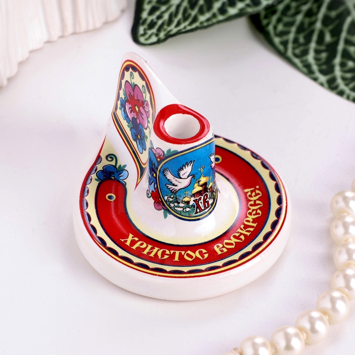 Подсвечник, на блюдце, малый