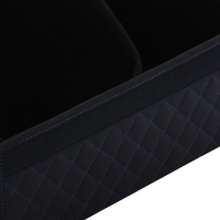 Органайзер кофр в багажник автомобиля LION, экокожа, ромб, 50&times;30&times;30 см, черно-синий