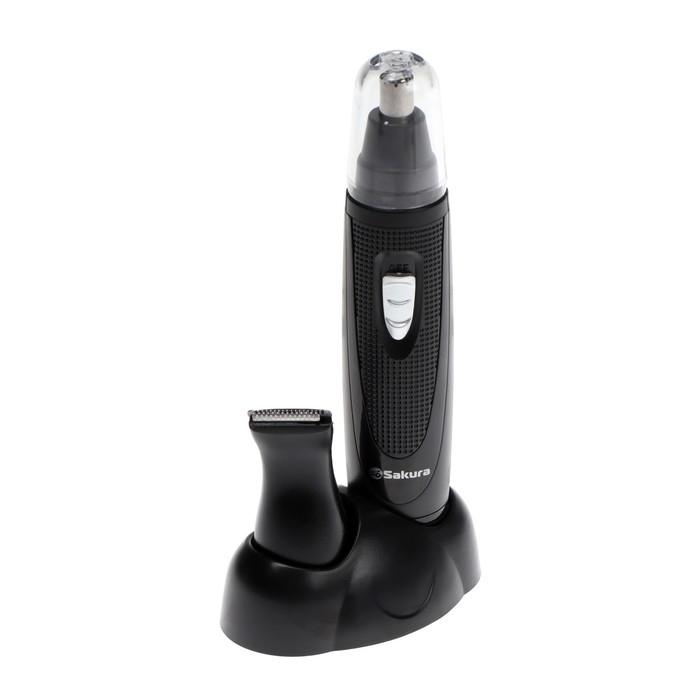 Триммер для волос Sakura SA-SA-5520BK, для носа/ушей/бороды/усов 1хАА (не в компл.), чёрный Триммер для волос Sakura SA-SA-5520BK, для носа/ушей/бороды/усов 1хАА (не в компл.), чёрный