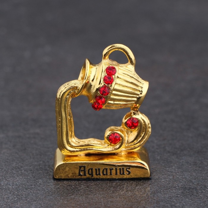 Сувенир знак зодиака "Водолей", с кристаллами