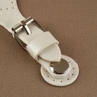 Застёжка для сумки на кнопке, 8 &times; 3 см, цвет белый