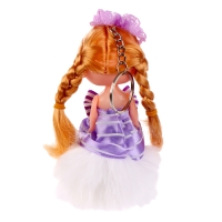 Кукла-брелок &laquo;Блонди&raquo; на белом помпоне, 14 см