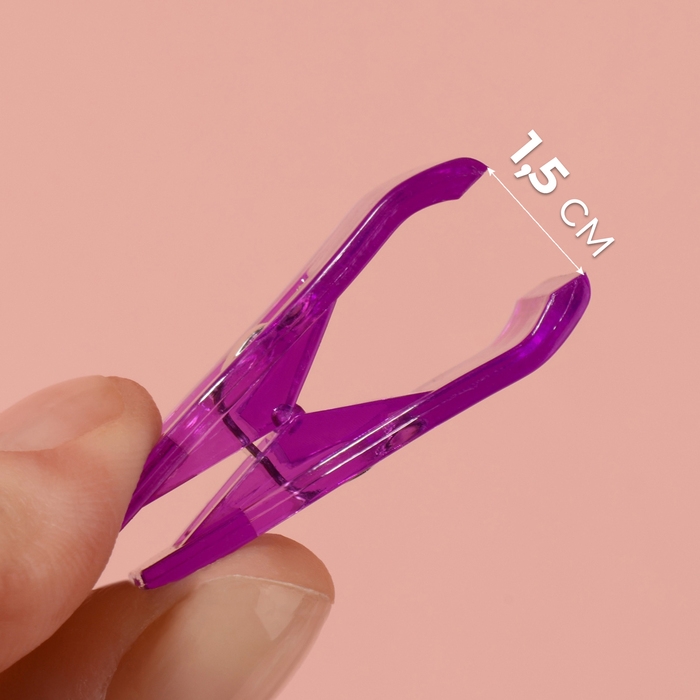 Зажимы для кроя, 3,4 см, 5 шт, цвет разноцветный