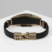 Браслет унисекс «Атлант» змея, цвет чёрный с чернёным золотом, 22 см Браслет унисекс «Атлант» змея, цвет чёрный с чернёным золотом, 22 см