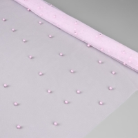 Сетка с бусинами, 150 см, 1 &plusmn; 0,2 м, цвет розовый