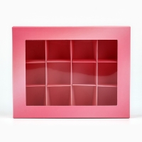 Коробка складная под 12 конфет &laquo;С любовью для тебя&raquo;, 14,4 х 18,4 х 3,8 см