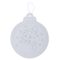 Ёлочное украшение под раскраску &laquo;Весельчак&raquo; 4 шт., кисть