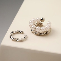 Серьги «Каффы» жемчужная диадема, цвет белый в серебре Серьги «Каффы» жемчужная диадема, цвет белый в серебре