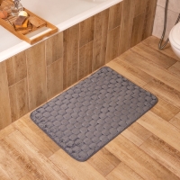 Коврик для ванной Этель &laquo;Ромбы&raquo;, цв. светло-серый, 50х80 см