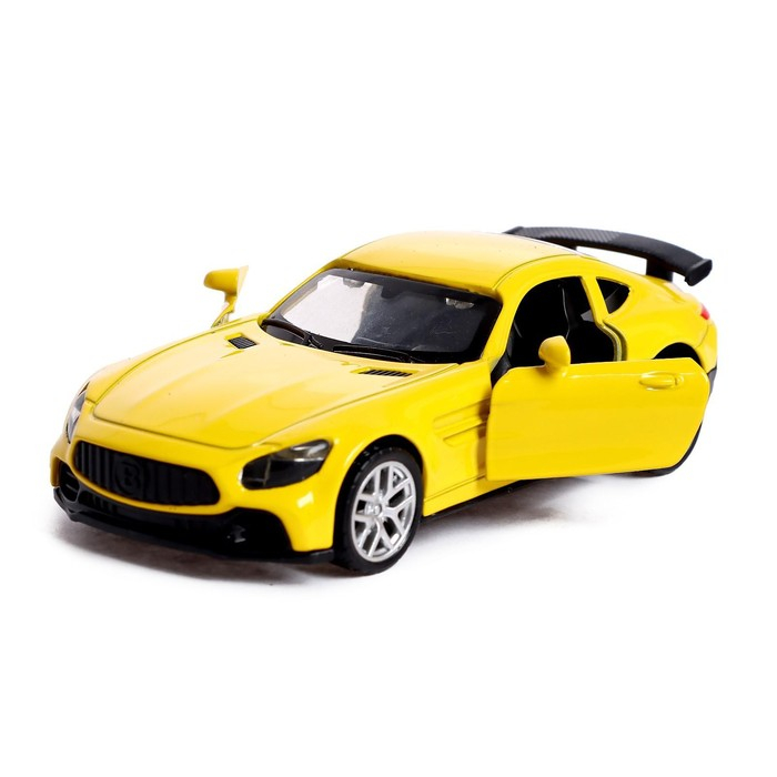 Машина металлическая &laquo;ГиперКар&raquo;, 1:32, инерция, открываются двери, цвет жёлтый