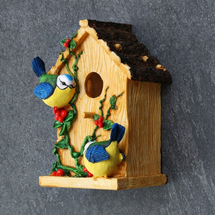 Садовая фигура Садовая фигура "Скворечник с птичкой" 21х16х12см