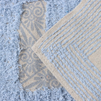 Коврики для ванной и туалета Доляна &laquo;Вензель&raquo;, 2 шт: 40&times;40, 40&times;60 см, цвет голубой