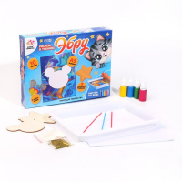 Рисуем в технике Эбру &laquo;Кошечка&raquo;, 10 листов бумаги, 2 трафарета, загуститель