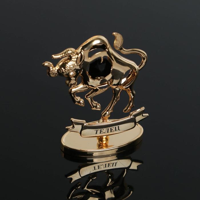 Сувенир знак зодиака &laquo;Телец&raquo;, 4&times;6&times;9 см, с кристаллами