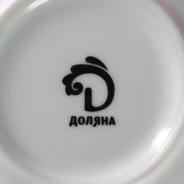 Набор детской посуды из керамики Доляна &laquo;Котик&raquo;, 2 предмета: кружка 230 мл, миска 400 мл, цвет белый