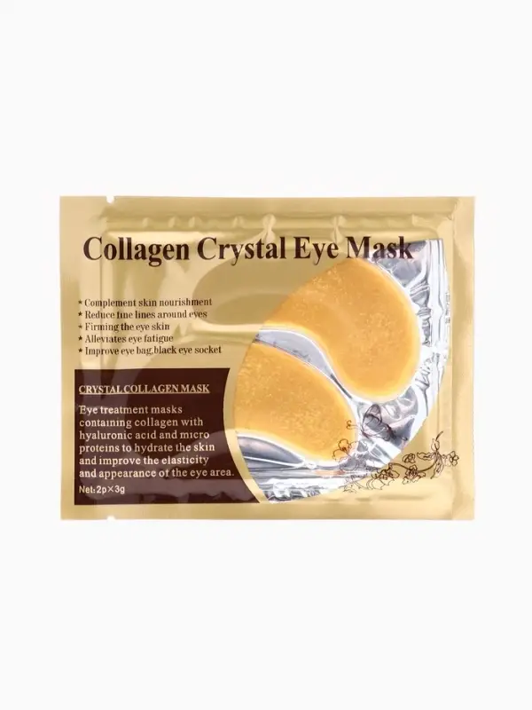 Патчи гидрогелевые для глаз Collagen Crystal, золотистые