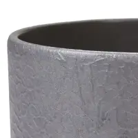 Горшок цветочный с поддоном 1,6 л, d15/h13 см серый керамика, "Перл" (М)