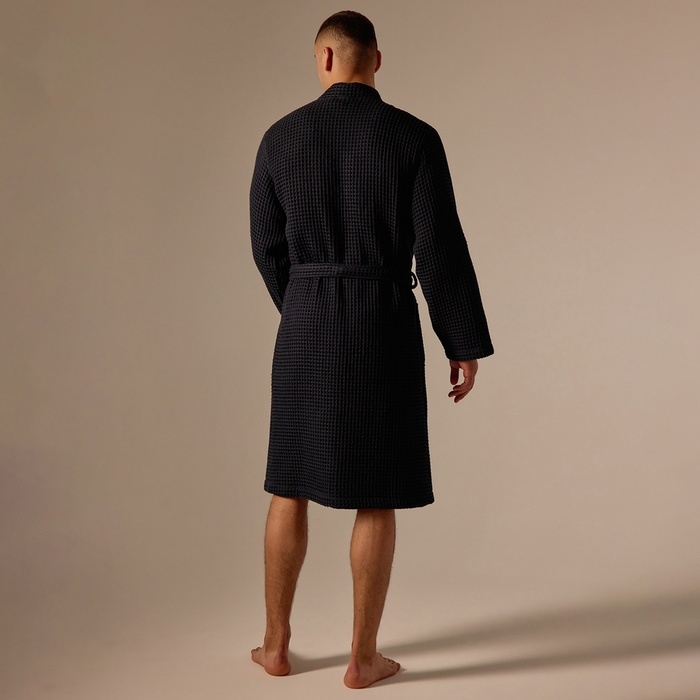 Халат вафельный мужской SL HOME: Boho "Дарк Маре", размер XL, 100% хлопок, 280 г/м2