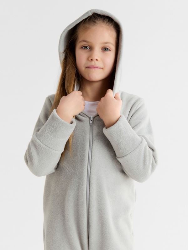 Комбинезон флисовый детский MINAKU: Fleece Soft, цвет серый, рост 122 см