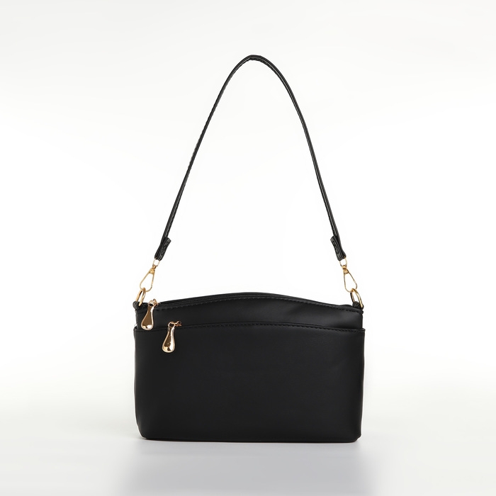 Сумка женская кросс-боди на молнии, цвет чёрный Сумка женская кросс-боди на молнии, цвет чёрный