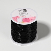 Нить для плетения 100&plusmn;1м d1мм эластичная силикон чёрный АУ