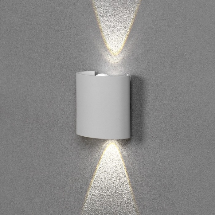 Светильник фасадный &laquo;Полусфера&raquo;, FSD-074, 2 Вт, 4000К, 1 луч, IP65, 220 В, пластик, белый