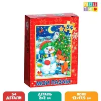 Пазл детский &laquo;Снеговик и лисёнок&raquo;, 54 элемента