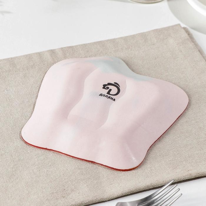 Блюдо стеклянное сервировочное Доляна &laquo;Перчик&raquo;, цвет красный, 16&times;15 см