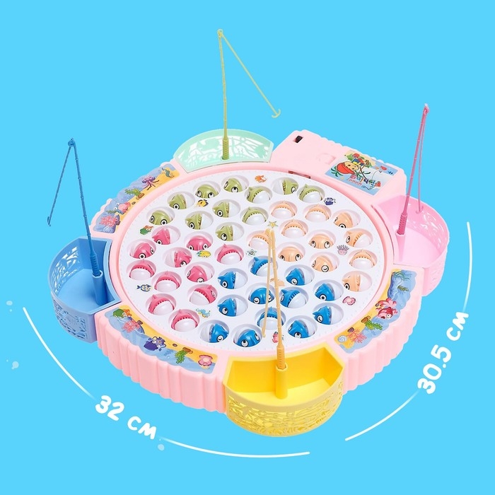 Рыбалка &laquo;Большая рыбалка&raquo; 45 рыбок, 4 удочки, МИКС