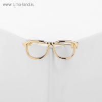 Брошь &laquo;Очки&raquo; оправа, цвет золото