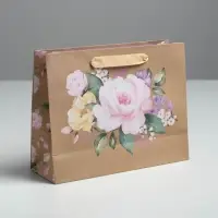 Пакет подарочный крафтовый, упаковка, &laquo;Самой Лучшей&raquo;, MS 23 х 18 х 10 см